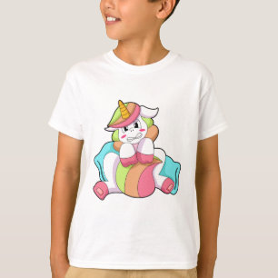 T-shirt Unicorn shy with Pillow