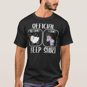 T-shirt Unicorn sleep shirt counting sheep