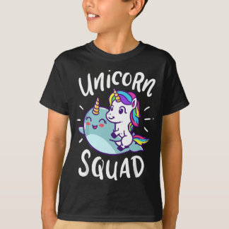 T-shirt Unicorn Squad Narwhal Funny mignon fête d'annivers