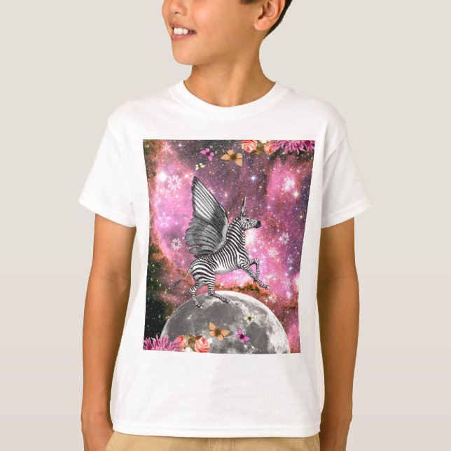 T-shirt Unicorn Zebra Pegasus (Devant)