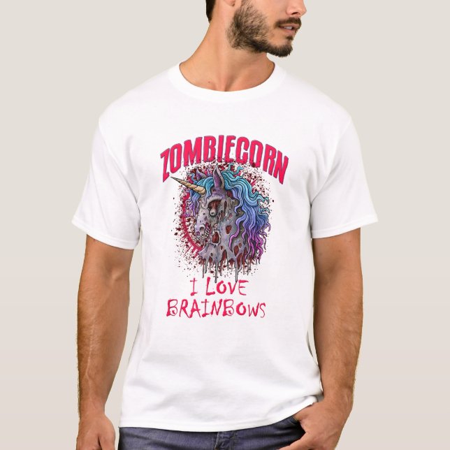 T-shirt Unicorn Zombie Zombiecorn I Love (Devant)