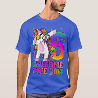 T-shirt Unicorne 5 ans Dabbing 5e anniversaire fille Unic