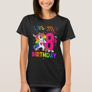 T-shirt Unicorne 8 ans C'est mon 8ème anniversaire Girl Pa