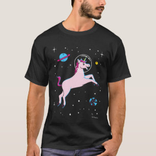 T-shirt Unicorne Animaux Dans L'Espace