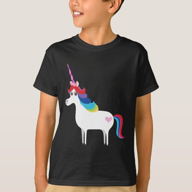 T-shirt Unicorne arc-en-ciel (Devant)