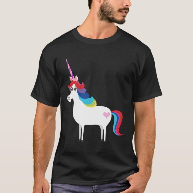 T-shirt Unicorne arc-en-ciel (Devant)