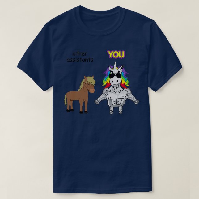 T-shirt Unicorne Assistant (Design devant)