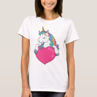 T-shirt Unicorne au coeur