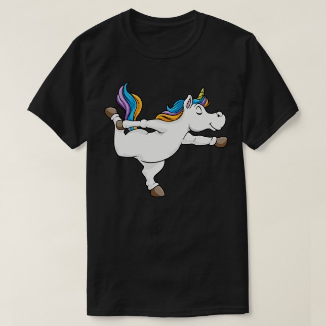 T-shirt Unicorne au yoga (Design devant)