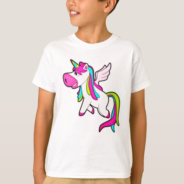 T-shirt Unicorne avec ailes (Devant)