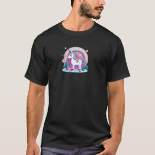 T-shirt Unicorne Avec Arbres Et Présents Design Noël U