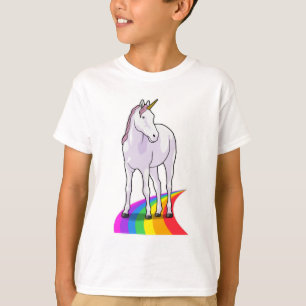 T-shirt Unicorne avec arc-en-ciel