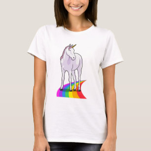 T-shirt Unicorne avec arc-en-ciel