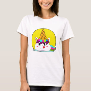 T-shirt Unicorne avec cône de crème glacée