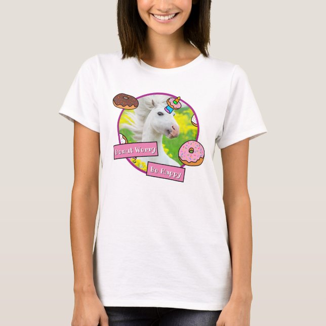 T-shirt Unicorne avec des beignets (Devant)