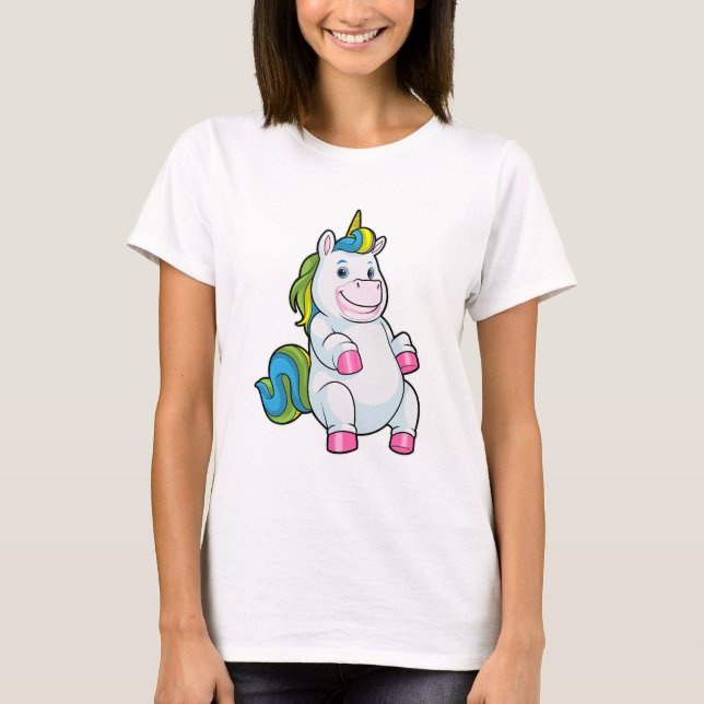 T-shirt Unicorne avec gros ventre (Devant)