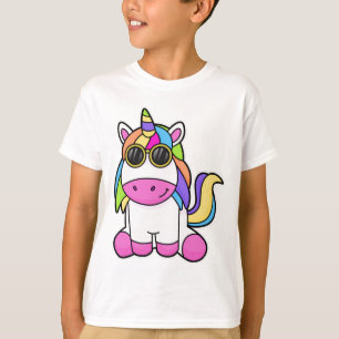 T-shirt Unicorne avec lunettes de soleil