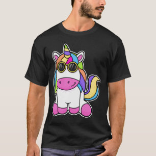 T-shirt Unicorne avec lunettes de soleil