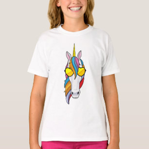 T-shirt Unicorne avec lunettes de soleil