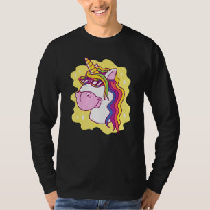 T-shirt Unicorne avec lunettes de soleil Rainbow Creature