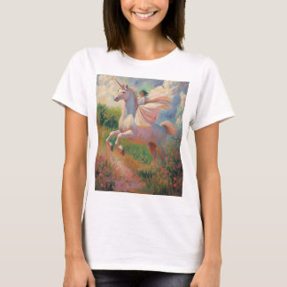 T-shirt Unicorne avec peinture fille
