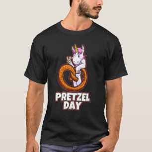 T-shirt Unicorne Avec Un Pretzel Day Baking Pretzels