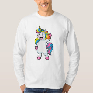T-shirt Unicorne comme coiffeur avec aérosol