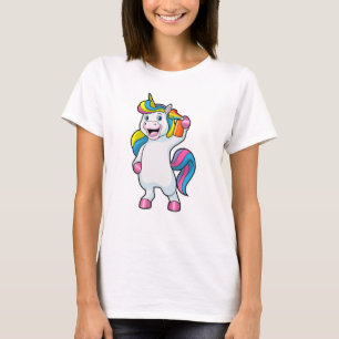 T-shirt Unicorne comme coiffeur avec aérosol