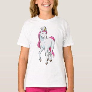 T-shirt Unicorne comme Cuisinière avec casquette chef