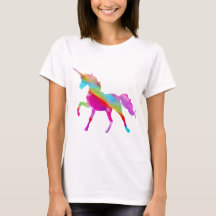 Unicorne de danse de l'arc-en-ciel brillant