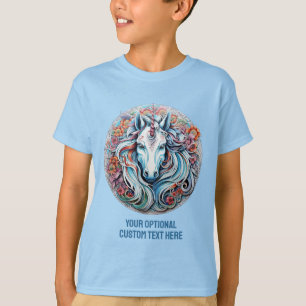 T-shirt Unicorne de texte personnalisée