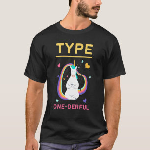 T-shirt Unicorne diabétique de type 1 à un seul derful