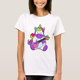 T-shirt Unicorne en tant que musicien avec guitare