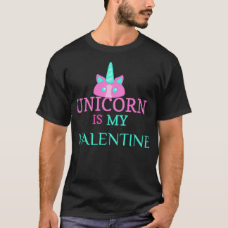T-shirt unicorne est ma valentine 4