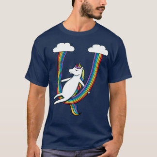 T-shirt Unicorne et arc-en-ciel