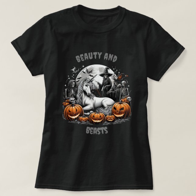 T-shirt Unicorne et bêtes. (Design devant)