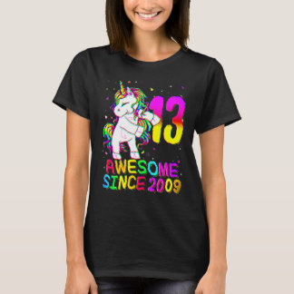 T-shirt Unicorne Flossing 13e Anniversaire 13 ans Fille Un