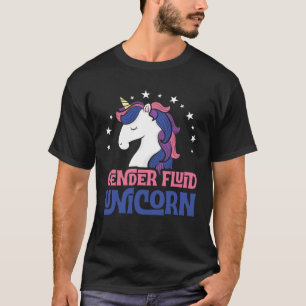 T-shirt Unicorne Genderfluide Majestic Trendy Mignonne Gen