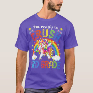 T-shirt Unicorne géniale prêt à écraser 3e année Retour en