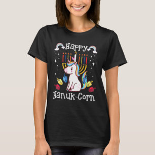 T-shirt Unicorne juive drôle Menorah Hanoukka
