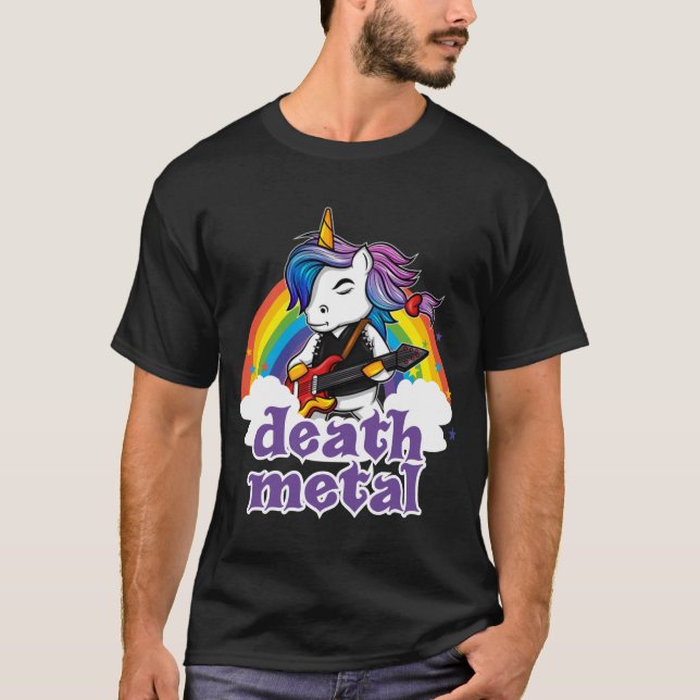 T-shirt Unicorne Métal Mort (Devant)