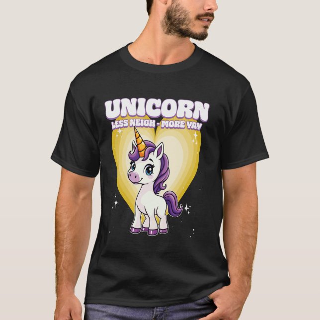 T-shirt Unicorne Moins Près Plus Yay Unicorn (Devant)