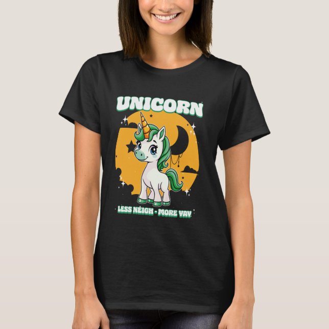 T-shirt Unicorne Moins Près Plus Yay Unicorne 1 (Devant)