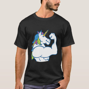 T-shirt Unicorne musculaire - Funny Magical Fitness Bodybu