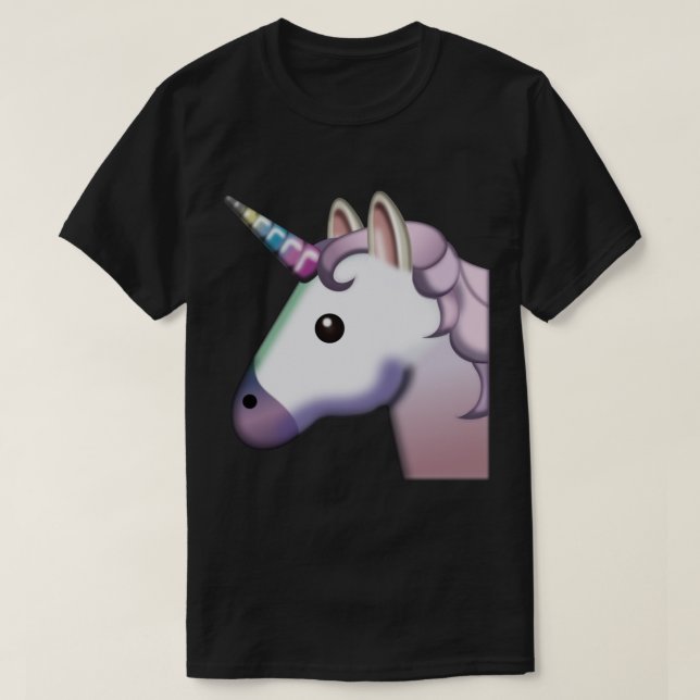 T-shirt Unicorne Mythique Créature Fée Conte Emoji Cheval  (Design devant)