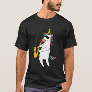 T-shirt Unicorne portant des lunettes de soleil Jouer du s