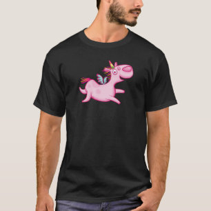 T-shirt Unicorne rose ardent