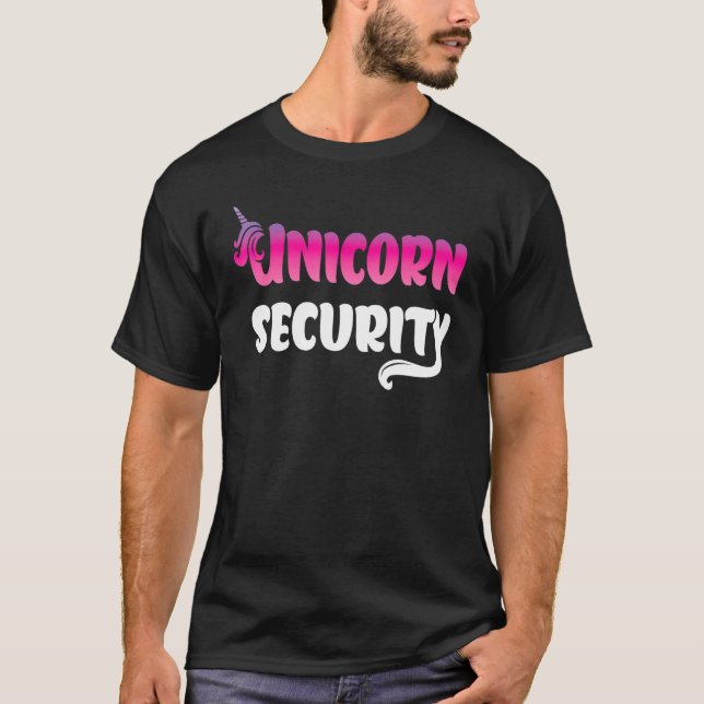 T-shirt Unicorne Sécurité Maman Papa Parent Halloween 2 (Devant)