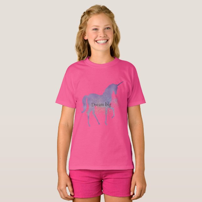 T-shirt Unicorne violette (Devant entier)