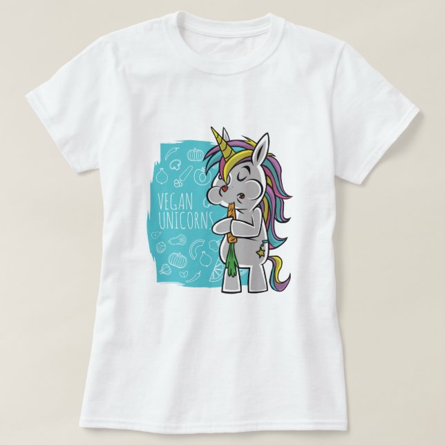T-shirt Unicornes de Vegan (Design devant)
